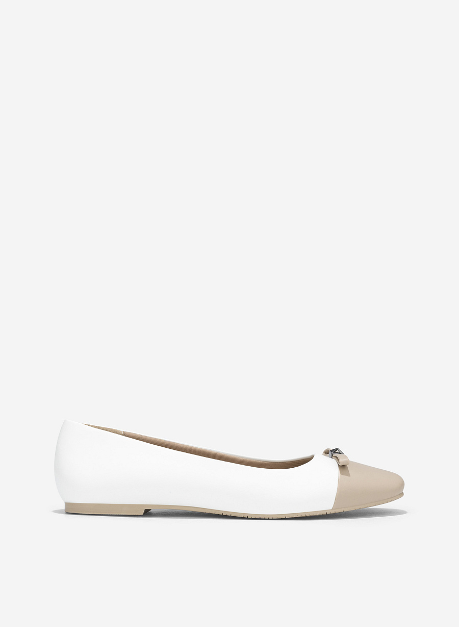 Bow Ballet Flats - SLI 0436 - White - vascara.com