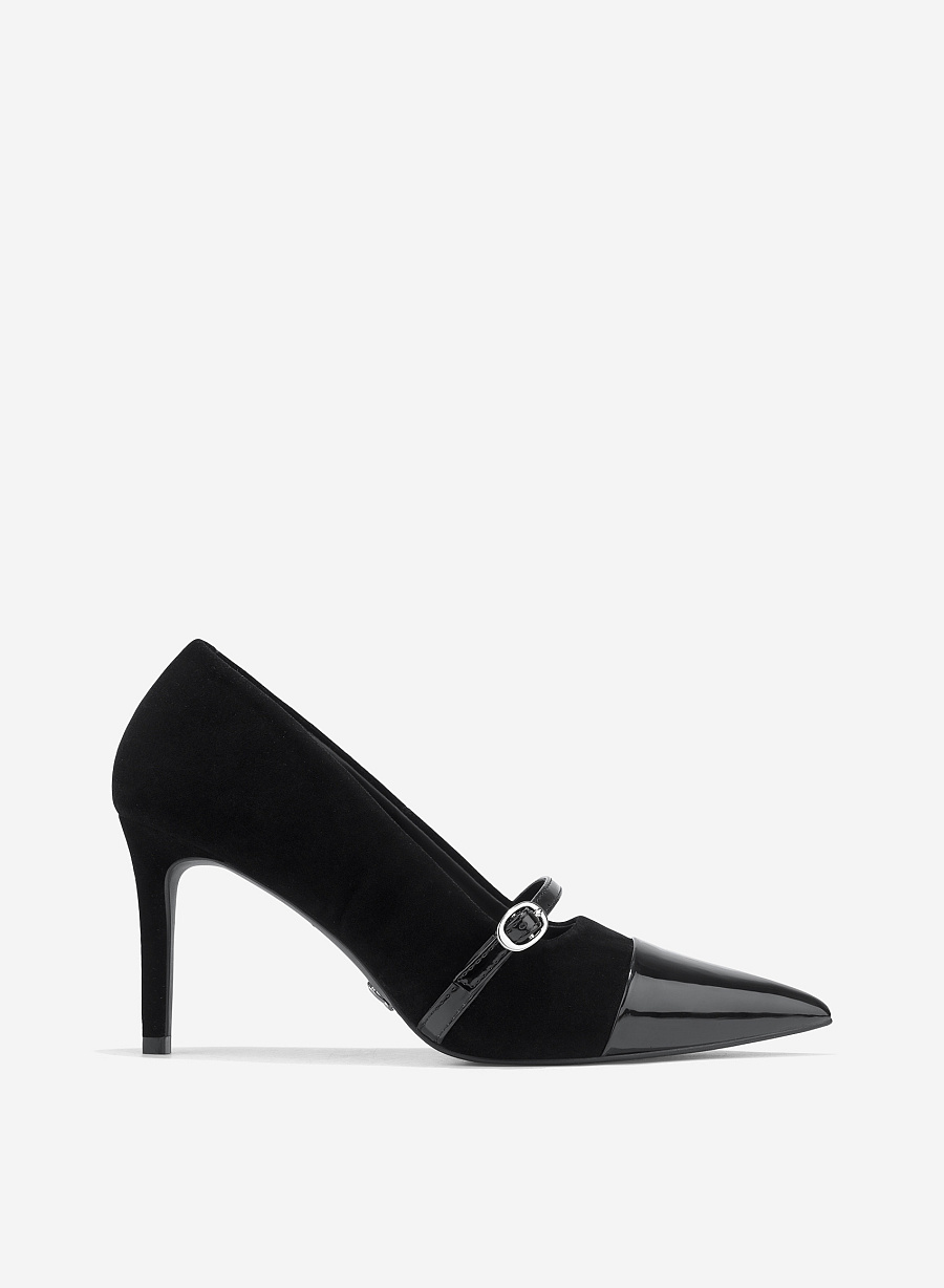 Cap Toe Mary Janes - HIG 0698 - Black - vascara.com