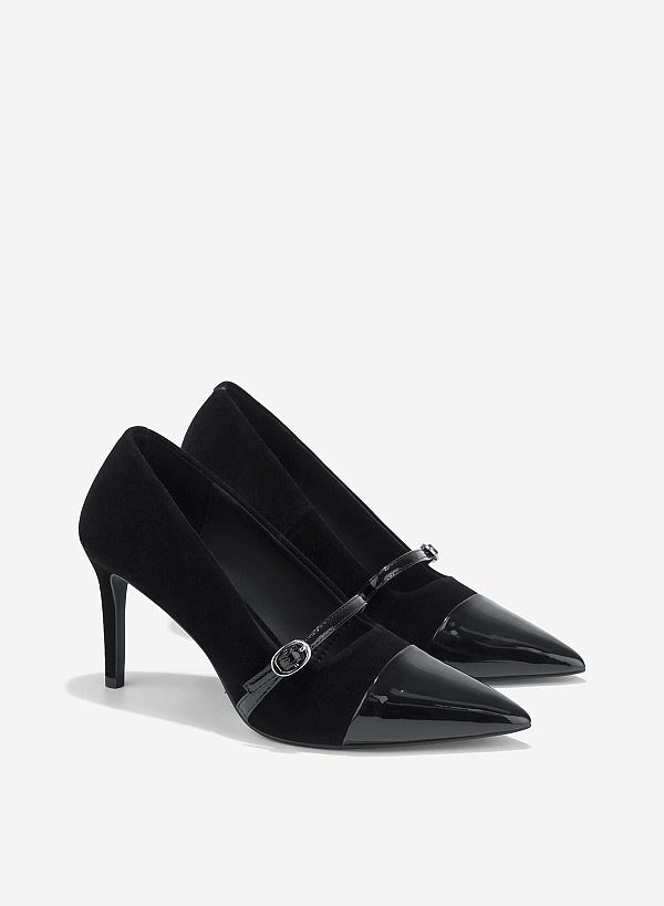 Cap Toe Mary Janes - HIG 0698 - Black - VASCARA