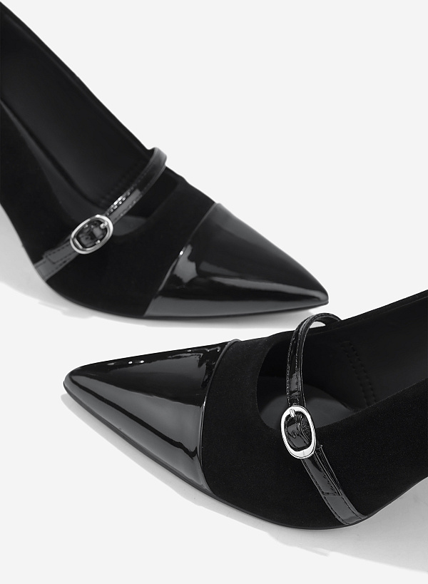 Cap Toe Mary Janes - HIG 0698 - Black - VASCARA