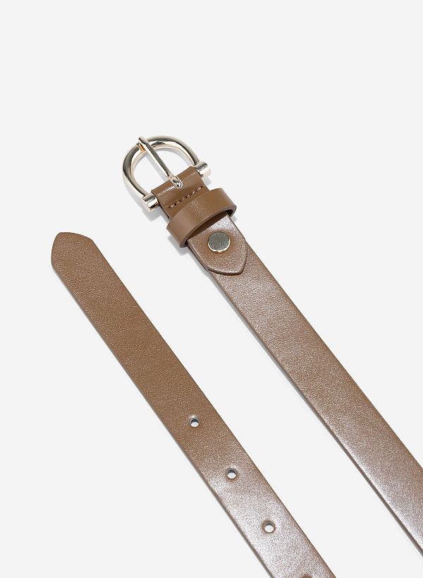 View more item Classic Round Head Buckle Belt - BEL 0038 - Brown