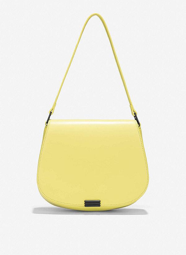 Décor Lock Flap Saddle Bag - MES 0252 - Light Green