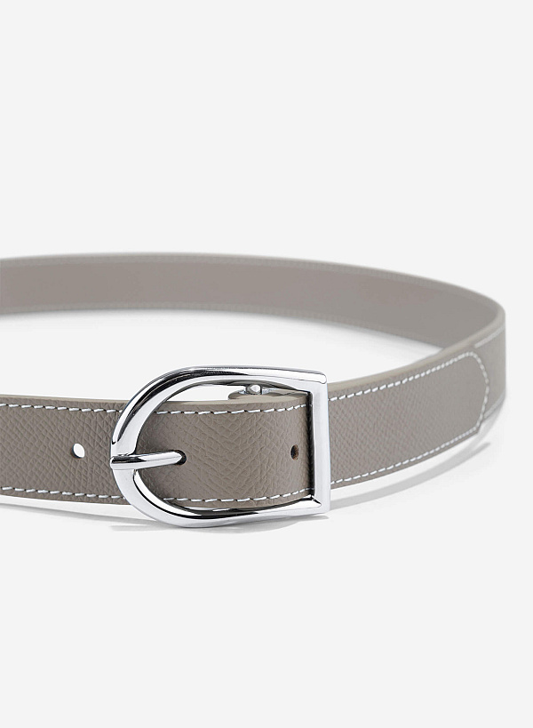 Embossed Belt - BEL 0041 - Dark Beige - VASCARA