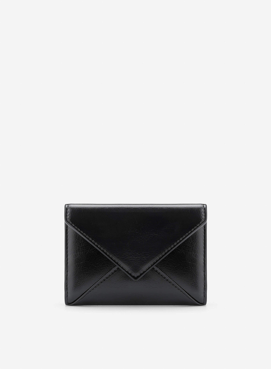 Enveloped Mini Wallet - WLL 0318 - Black - vascara.com