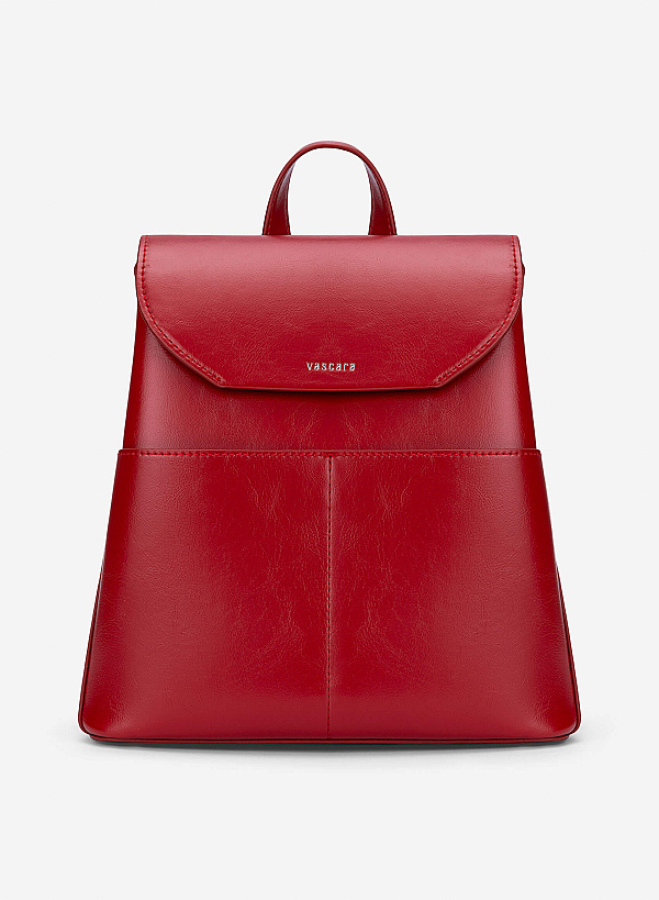 View more item Fold-Over Flap Backpack - BAK 0221 - Red