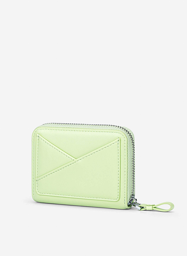 Geometric Mini Wallet - WLL 0316 - Light Green - VASCARA