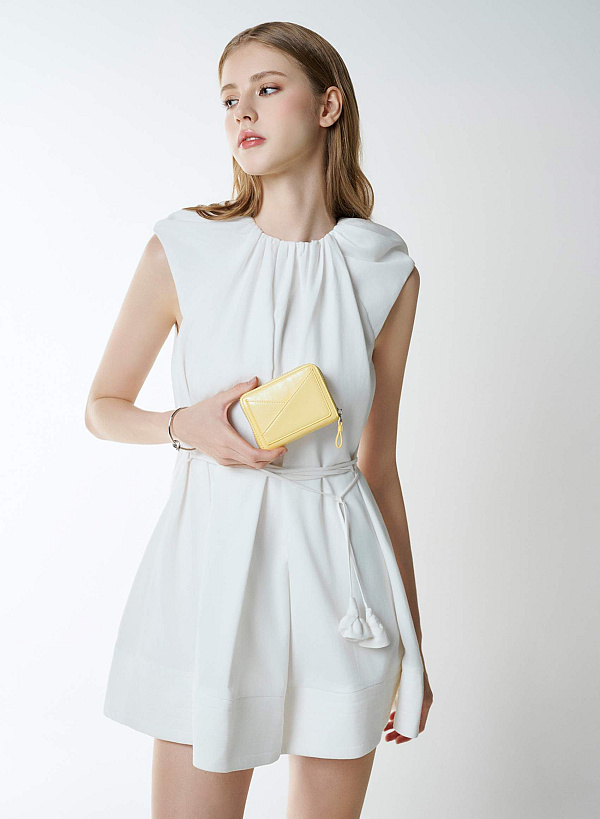 Geometric Mini Wallet - WLL 0316 - Light Yellow - VASCARA
