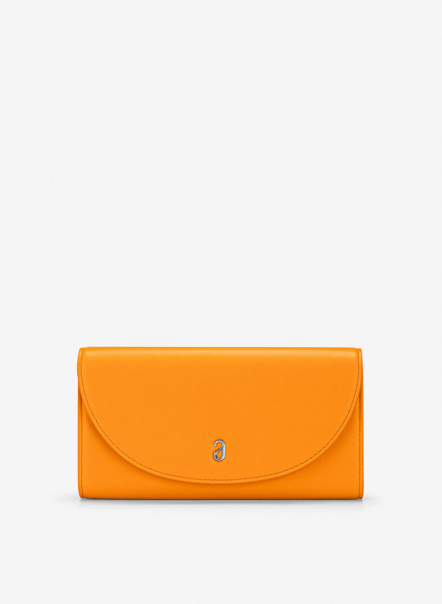 Half-moon Fold Flap Wallet - WLL 0322 - Orange - vascara.com