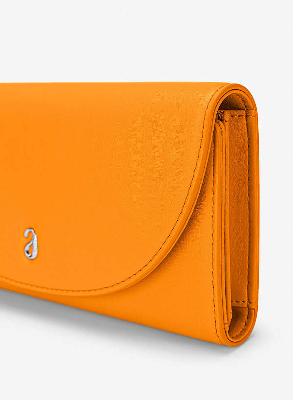 Half-moon Fold Flap Wallet - WLL 0322 - Orange - VASCARA