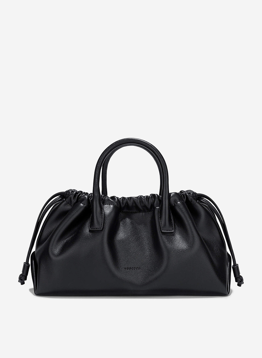 Handbag with DrawString - TTE 0186 - Black - vascara.com