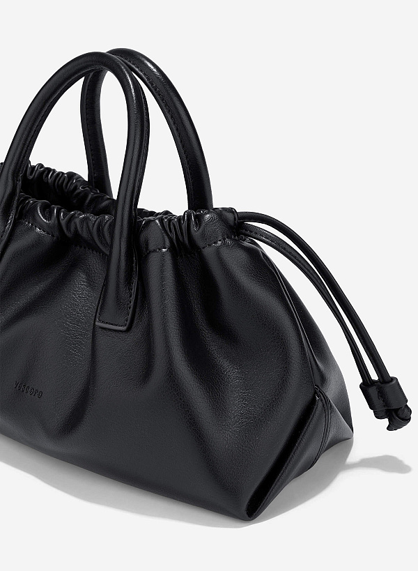 Handbag with DrawString - TTE 0186 - Black - VASCARA