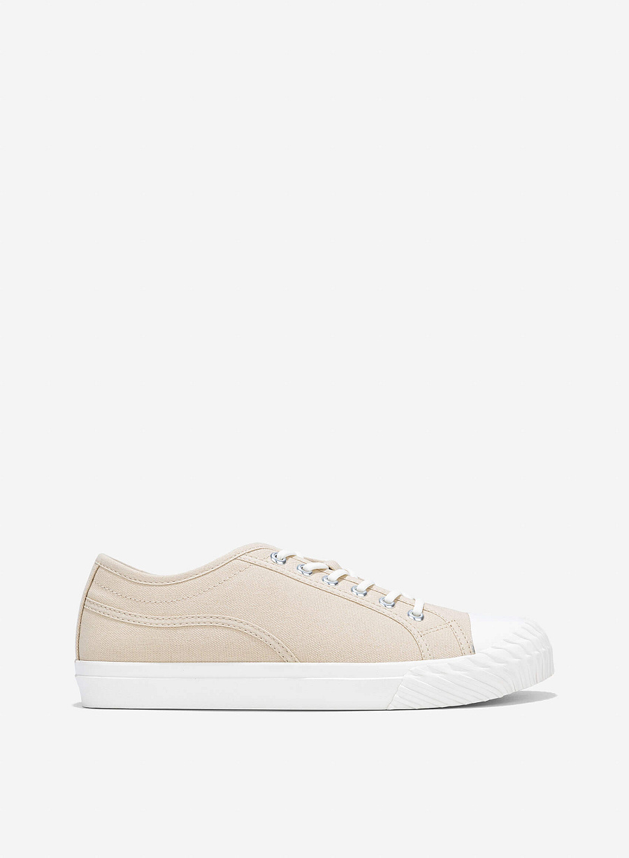 Hidden Lace Canvas Sneakers - SNE 0076 - Beige - vascara.com