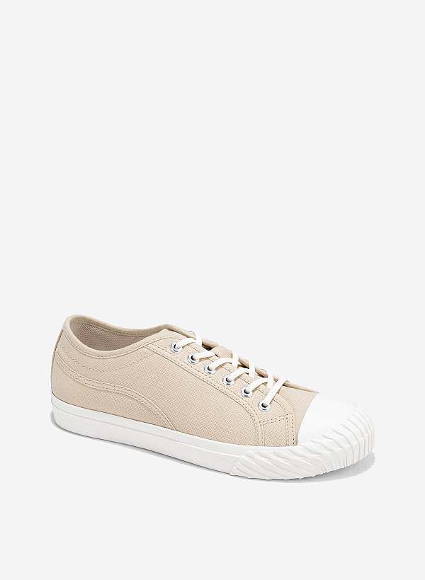 View more item Hidden Lace Canvas Sneakers - SNE 0076 - Beige