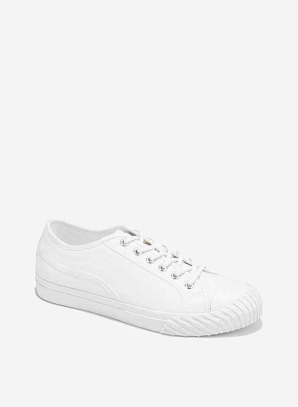 View more item Hidden Lace Canvas Sneakers - SNE 0076 - White