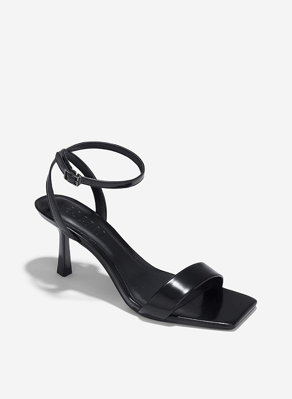 High Heeled Sandals - PUM 0793 - Black - VASCARA