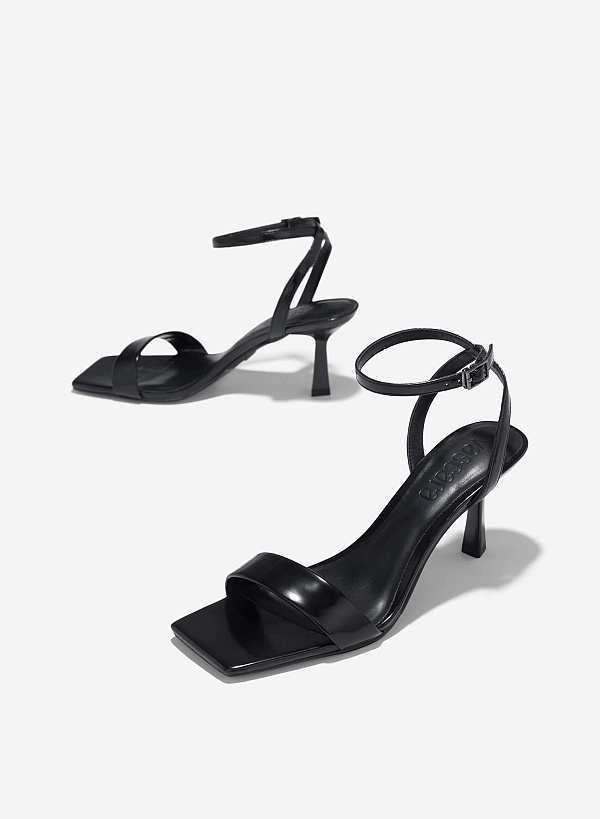 High Heeled Sandals - PUM 0793 - Black - VASCARA
