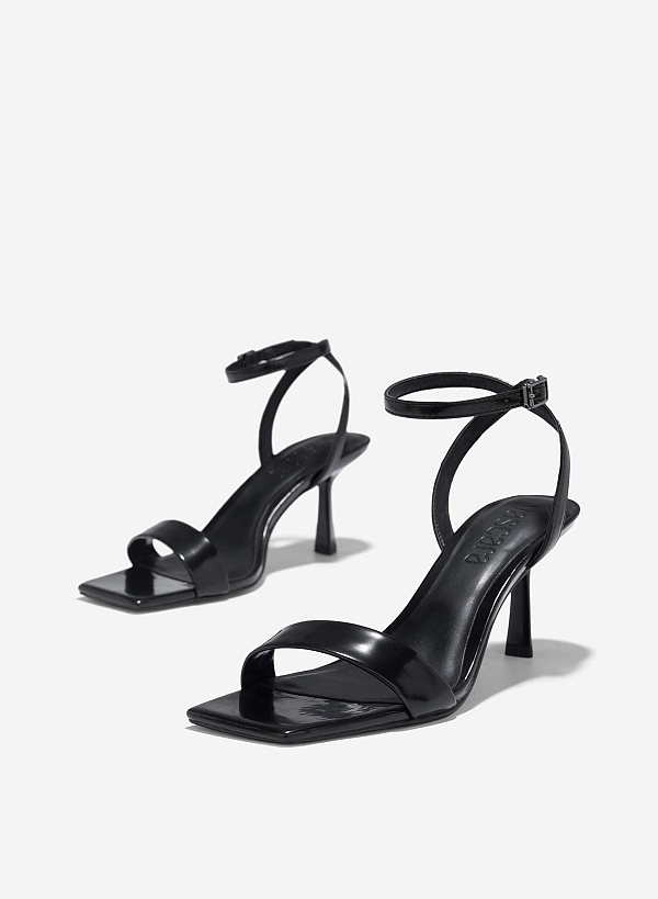 High Heeled Sandals - PUM 0793 - Black - VASCARA