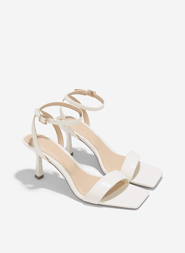 High Heeled Sandals - PUM 0793 - Cream - VASCARA