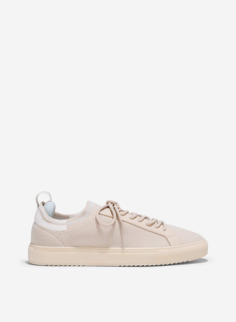 Knit Fabric Sneakers - SNE 0068 - Beige - vascara.com
