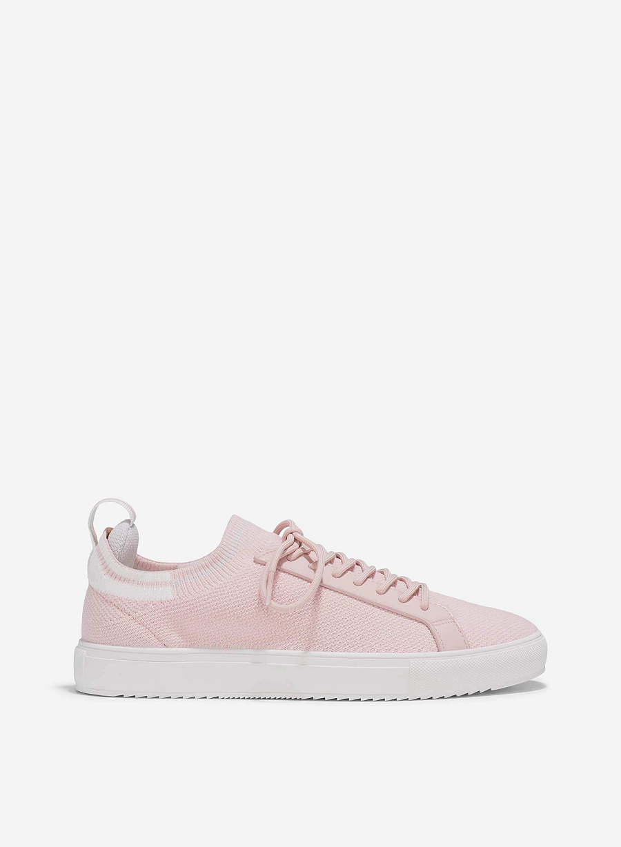 Knit Fabric Sneakers - SNE 0068 - Pink - vascara.com
