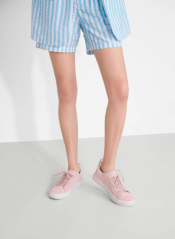 View more item Knit Fabric Sneakers - SNE 0068 - Pink