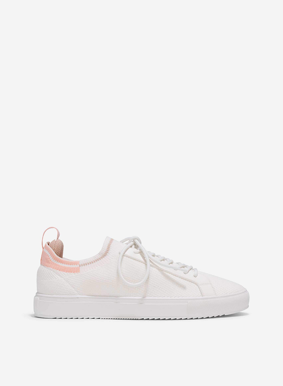 Knit Fabric Sneakers - SNE 0068 - White - vascara.com