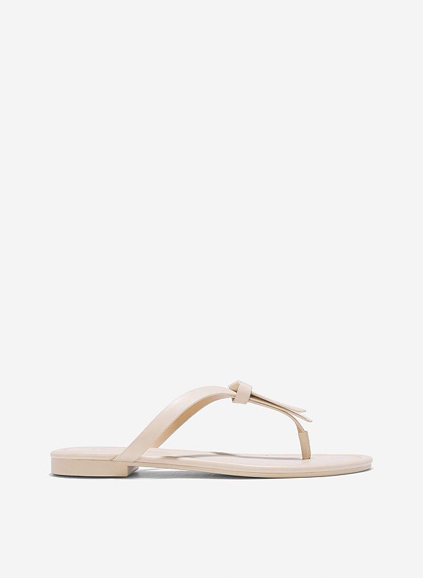 Knotted Thong Sandals - FLI 0200 - Cream