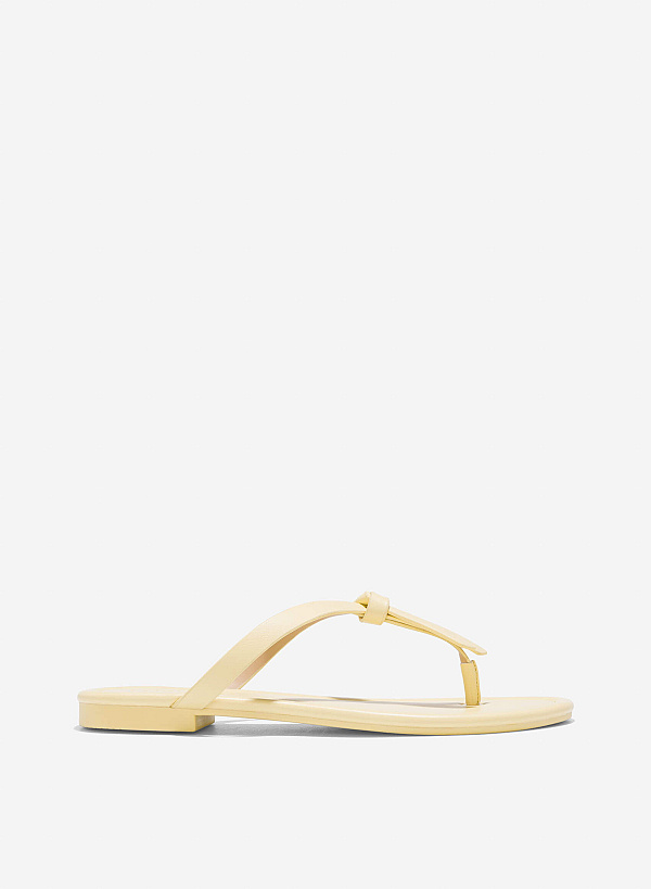 Knotted Thong Sandals - FLI 0200 - Light Yellow