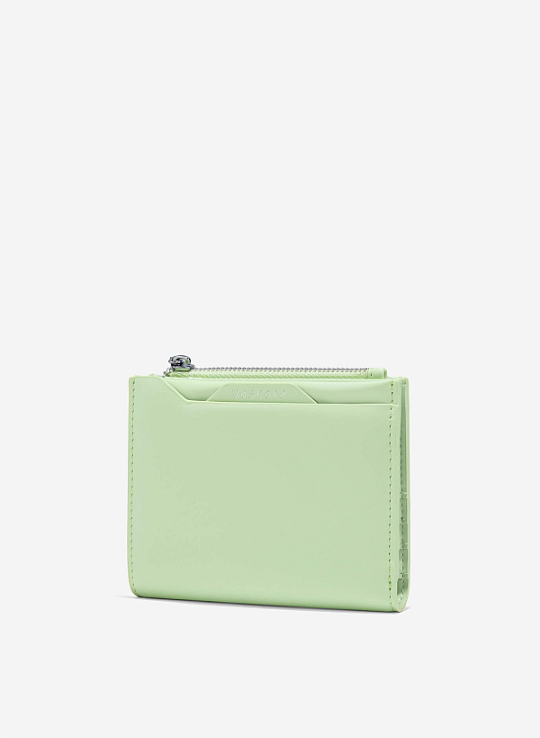 Layered Handheld Mini Wallet - WLL 0305 - Light Green - VASCARA