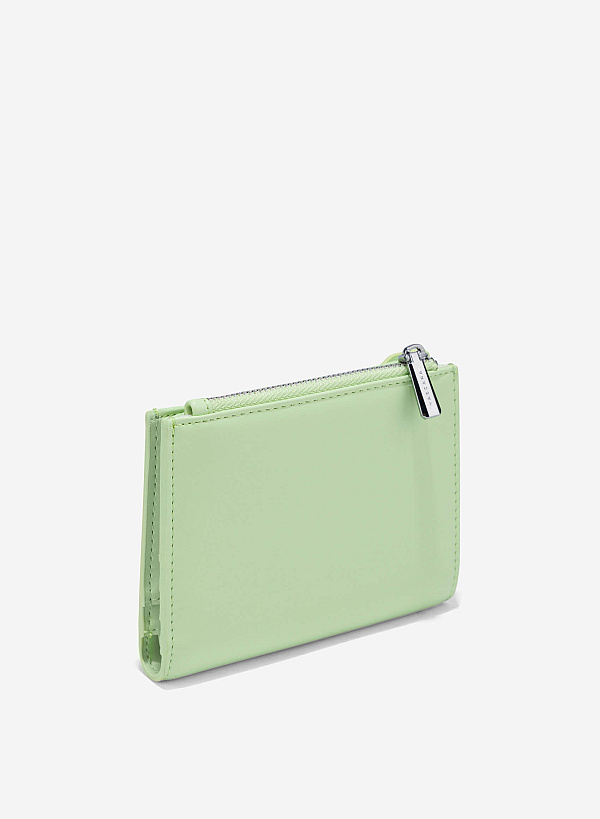 Layered Handheld Mini Wallet - WLL 0305 - Light Green - VASCARA
