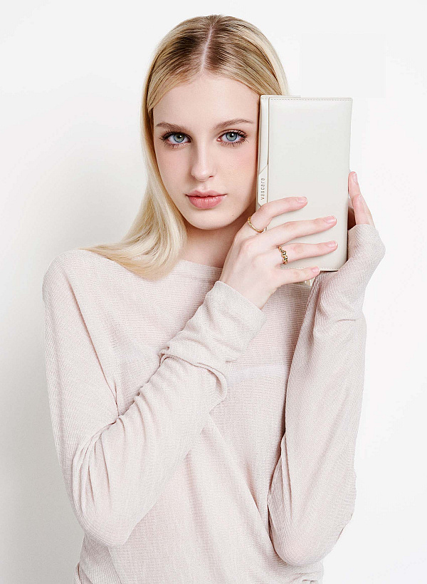 Layered Handheld Wallet - WLL 0304 - Cream - VASCARA