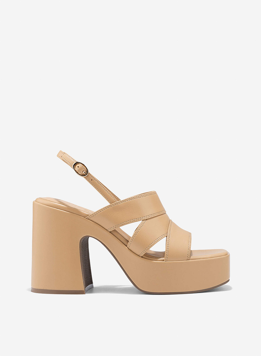 Layered Platform Sandals - PUM 0801 - Beige - vascara.com