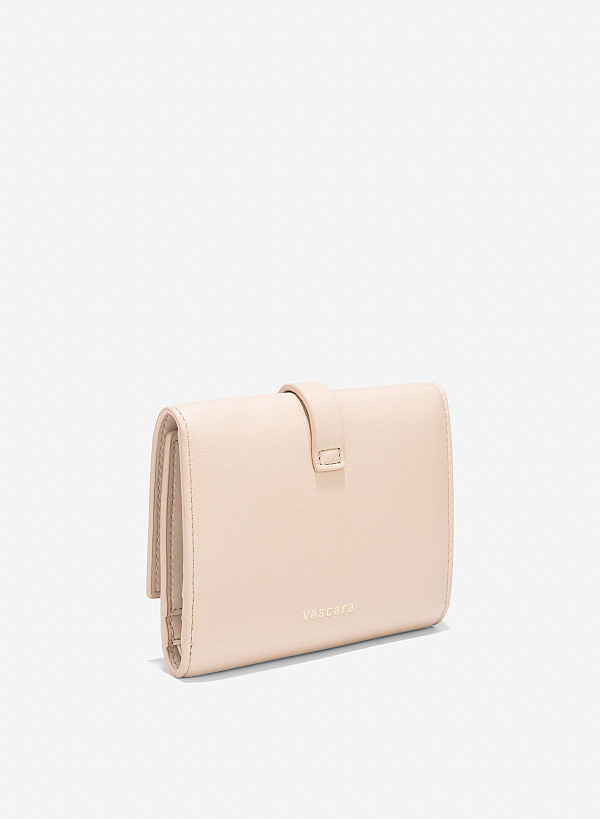 Lock Décor Mini Wallet - WLL 0298 - Beige - VASCARA