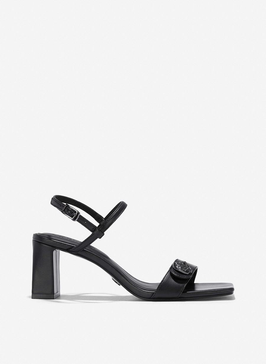 Lock Décor Sandals - PUM 0791 - Black - vascara.com