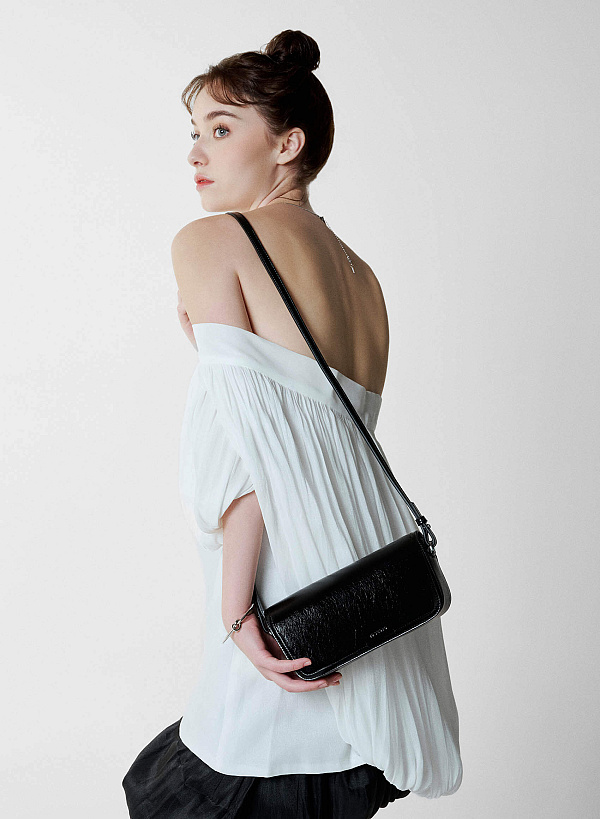 Metallic Crossbody Bag - MES 0269 - Pink - VASCARA