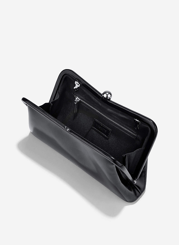 Metallic Party Clutch - CLT 0133 - Black - VASCARA