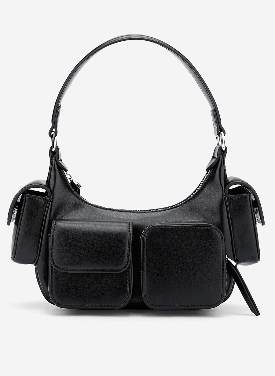 Mini Pocket Shoulder Bag - TTE 0181 - Black - vascara.com