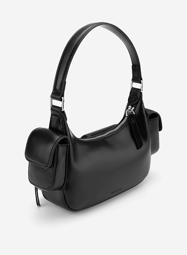Mini Pocket Shoulder Bag - TTE 0181 - Black - VASCARA