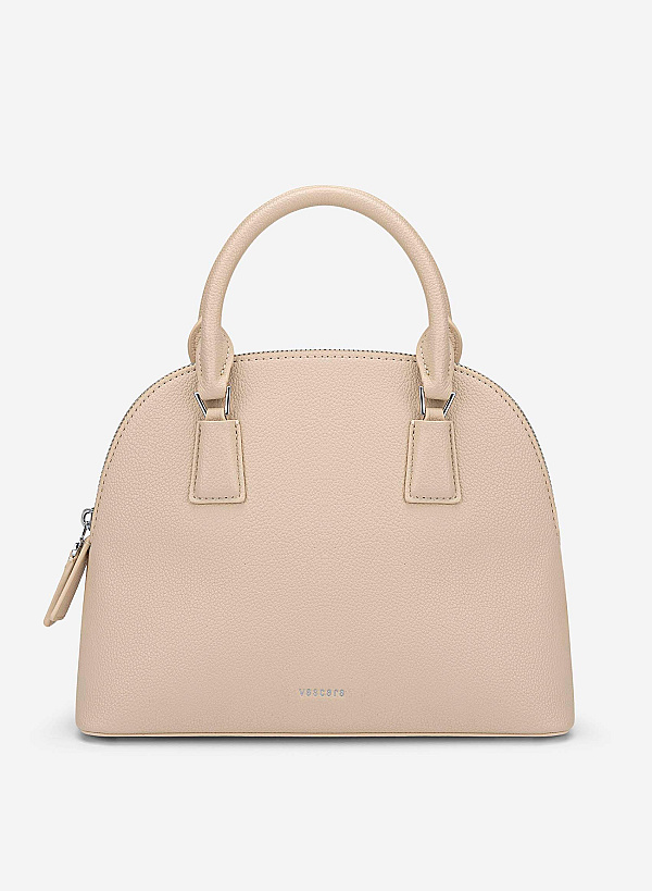 View more item Minimal Trapezoid-Shaped Handbag - TTE 0192 - Cream