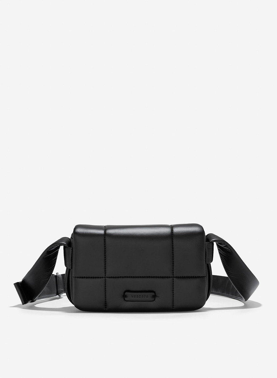 Padded Crossbody Bag - MES 0248 - Black - vascara.com