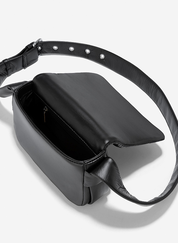 Padded Crossbody Bag - MES 0248 - Black - VASCARA