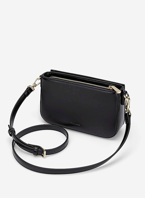 Padded Crossbody Bag - MES 0266 - Black - VASCARA