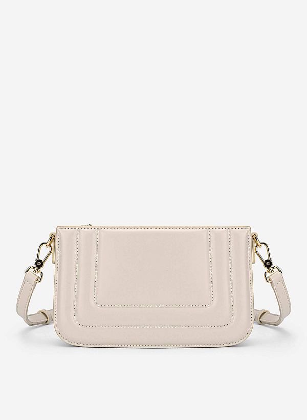 Padded Crossbody Bag - MES 0266 - Cream