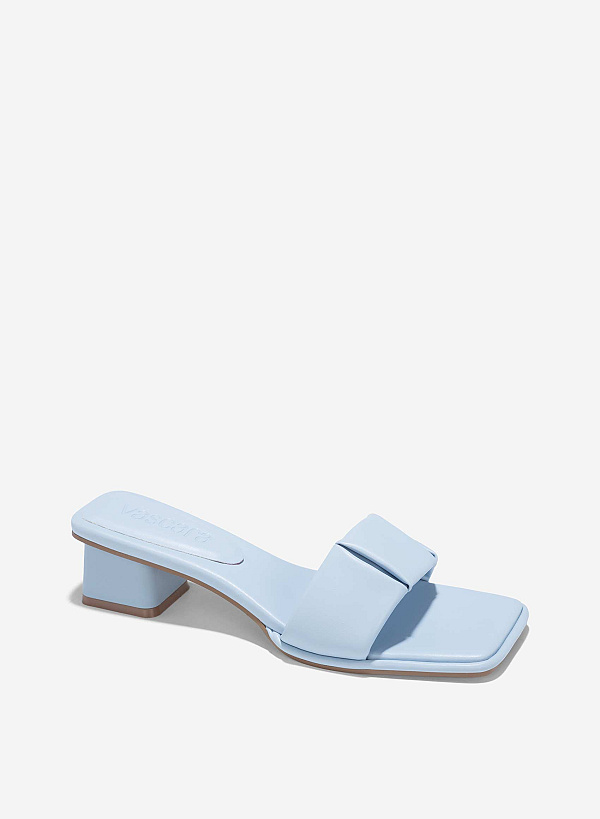 Padded Layer Strappy Mules - MUL 0210 - Light Blue - VASCARA