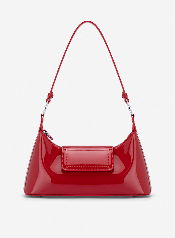 View more item Patent Leather Hobo Bag - MES 0280 - Red