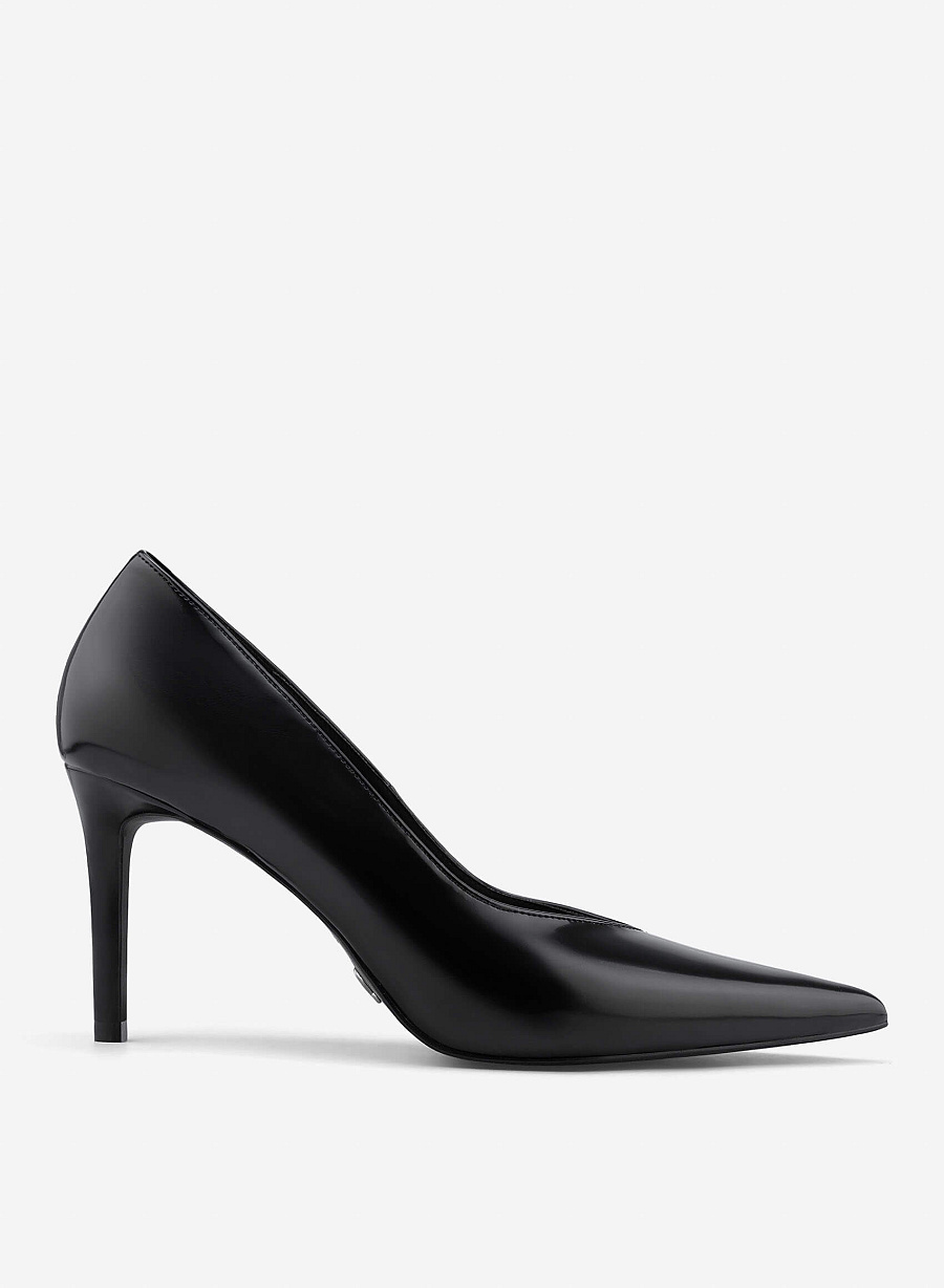 Pointed Toe Stiletto Heel Pumps - HIG 0717 - Black - vascara.com