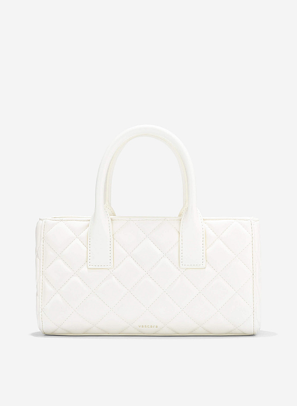 Quilted Handheld Bag - TTE 0169 - Cream