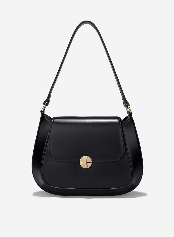 Rotated Buckle Should Bag - SAC 0333 - Black