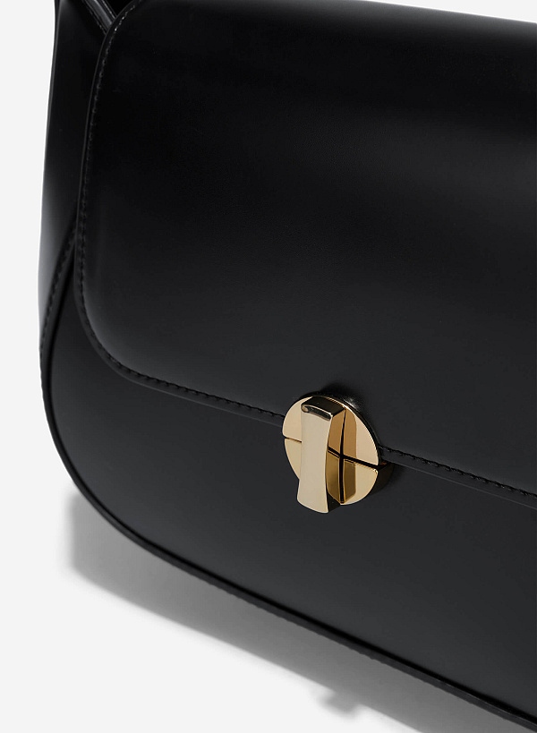Rotated Buckle Should Bag - SAC 0333 - Black - VASCARA