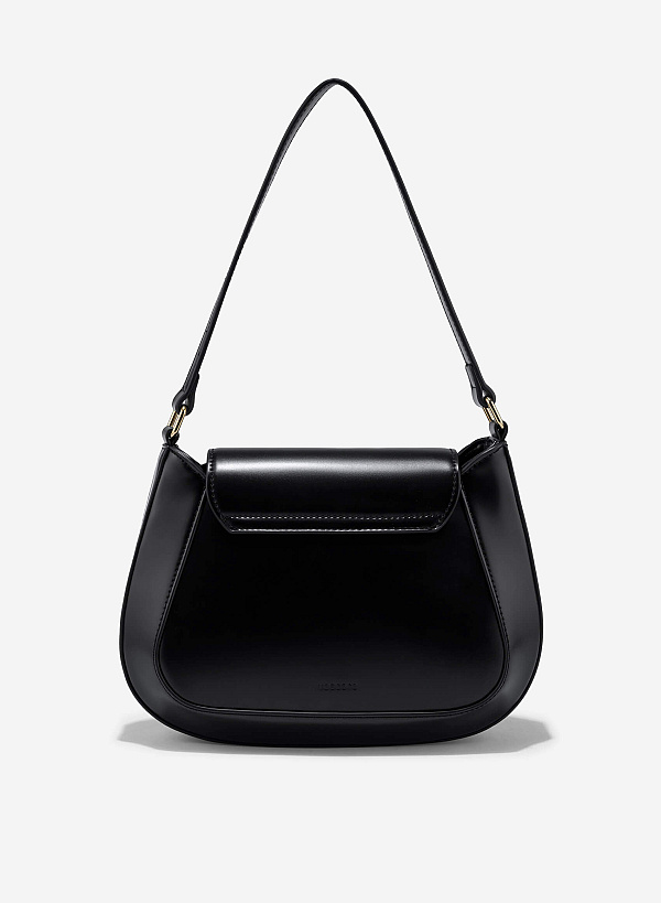 Rotated Buckle Should Bag - SAC 0333 - Black - VASCARA